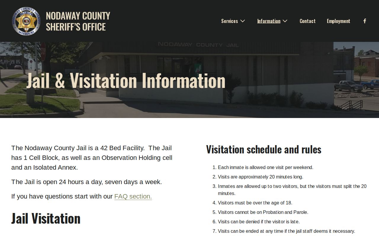 Nodaway County Jail bond and release information